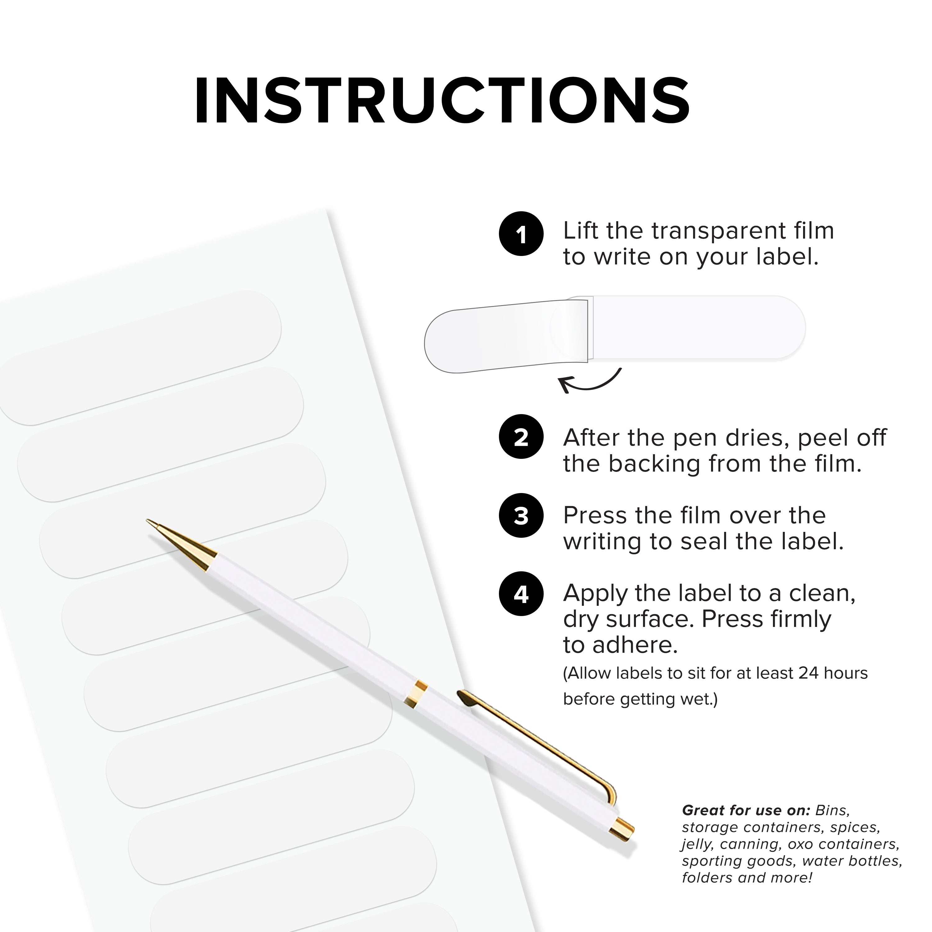 White All-Purpose Labels