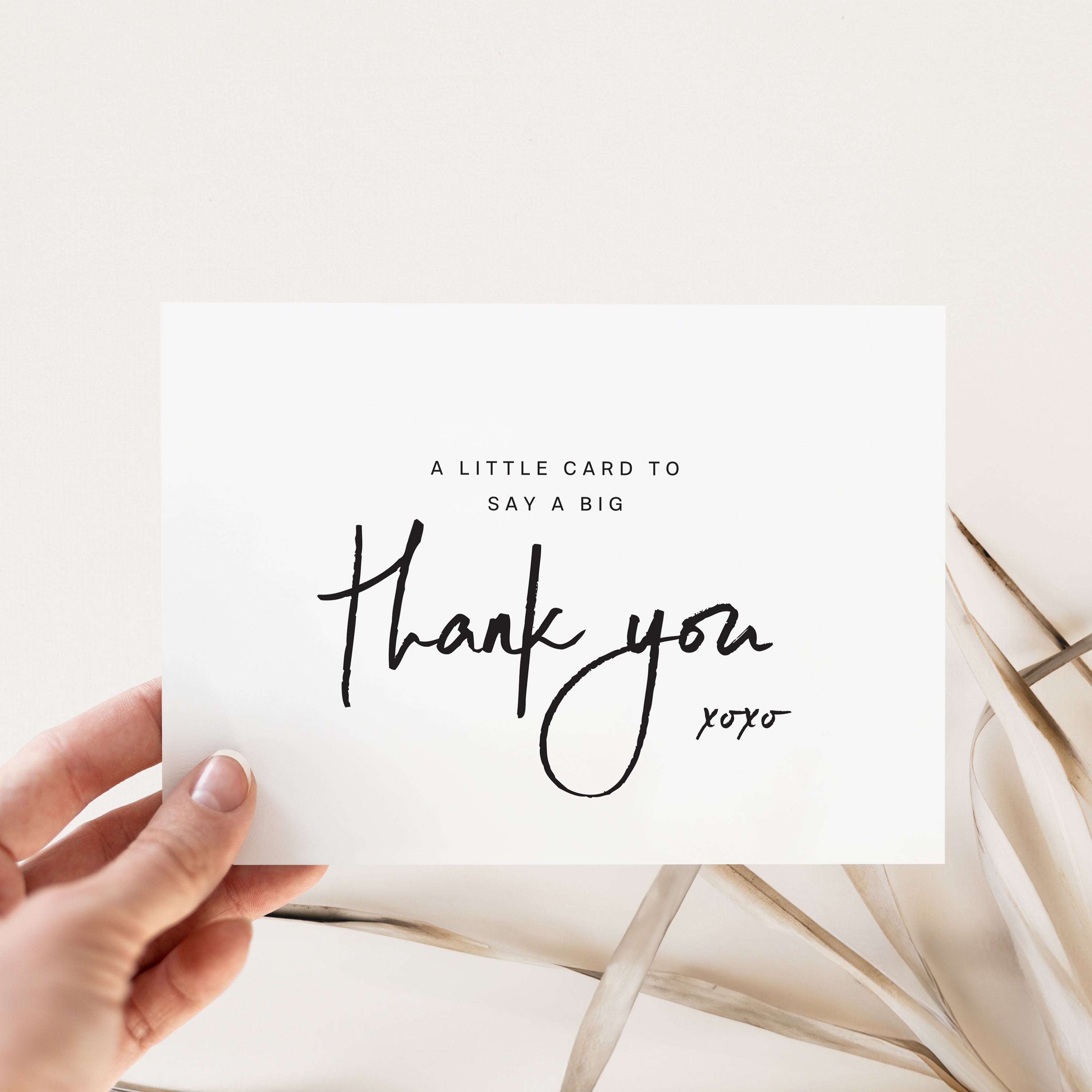 "A Little Card to Say a Big Thank You" Folded Thank You Cards