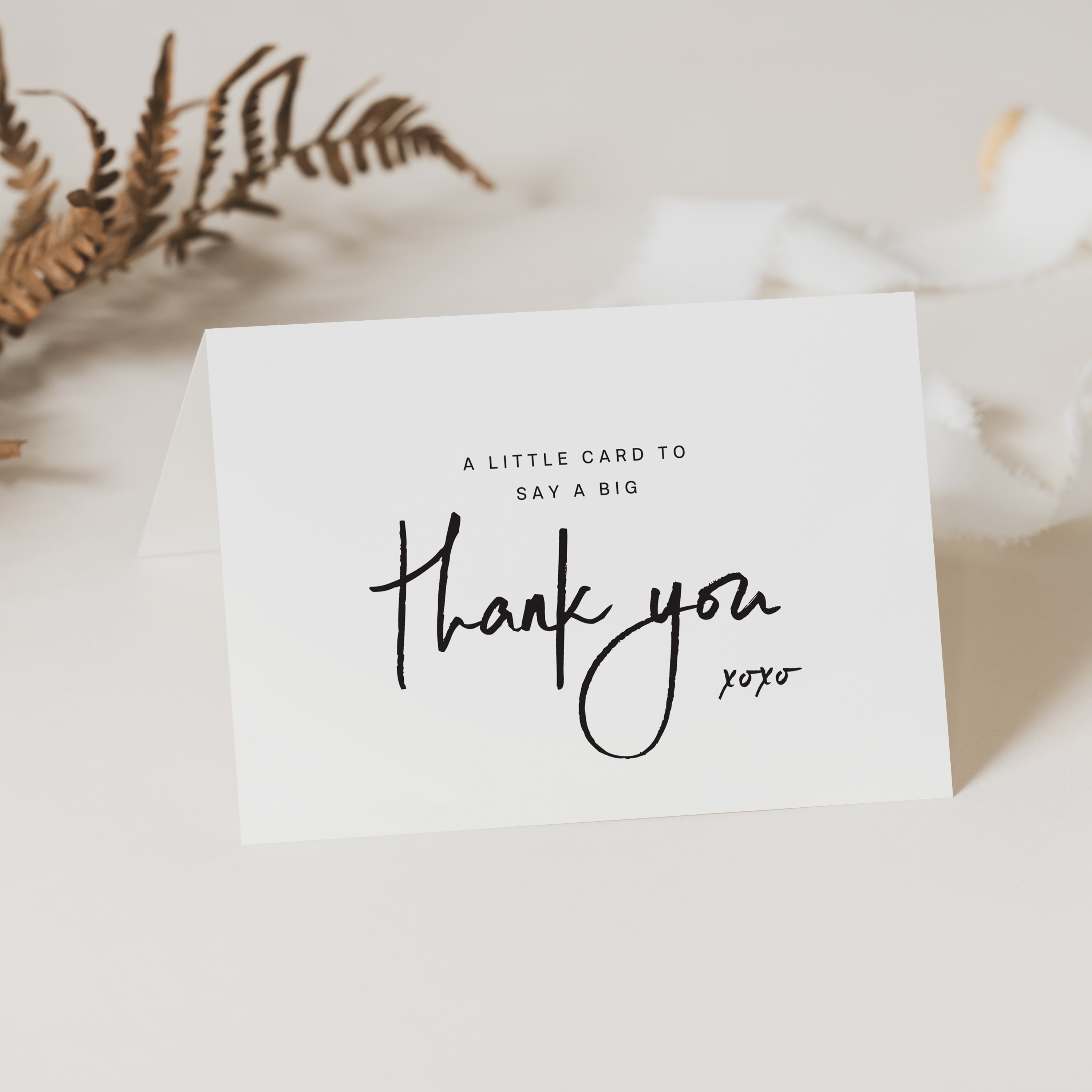 "A Little Card to Say a Big Thank You" Folded Thank You Cards