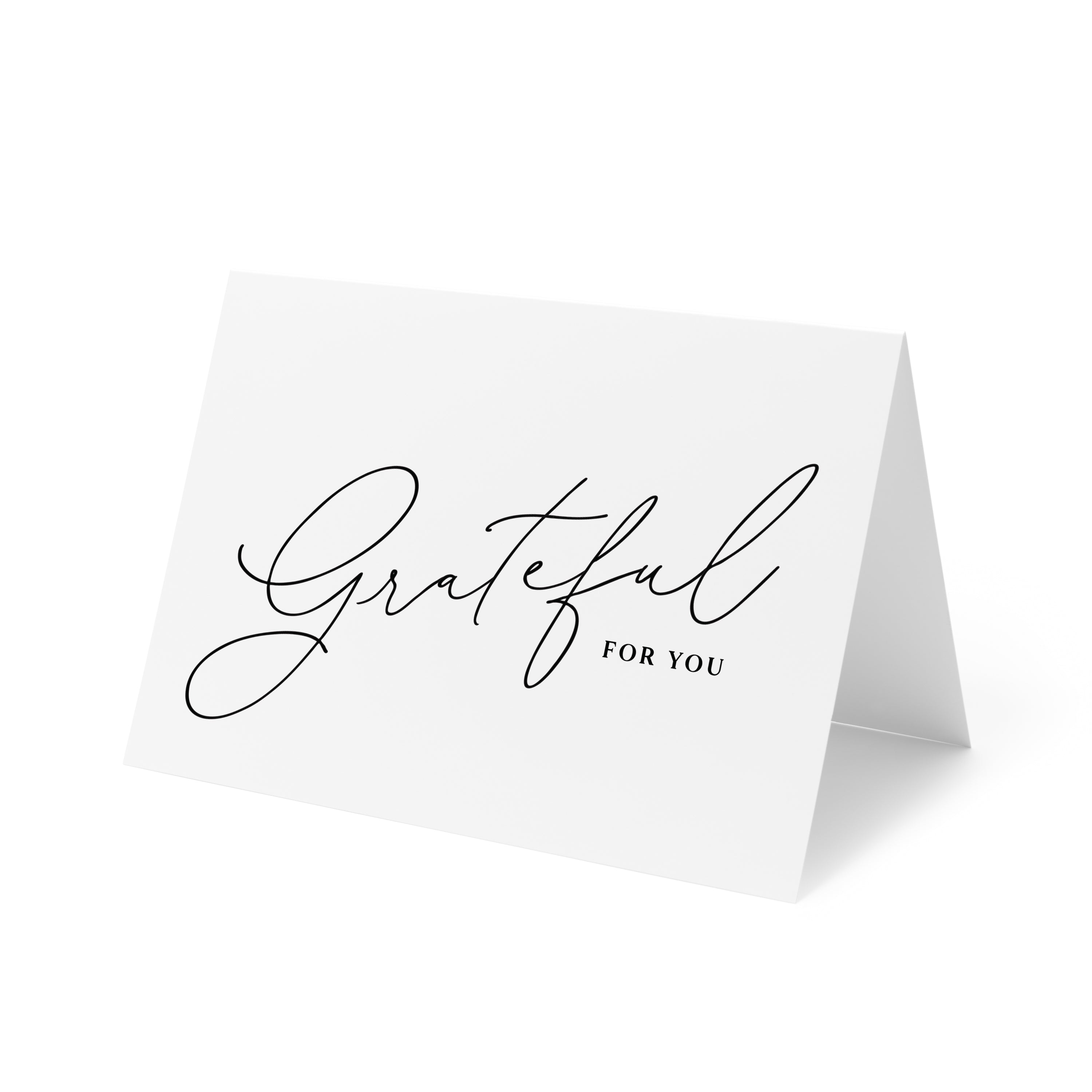 "Grateful for You" Folded Thank You Cards