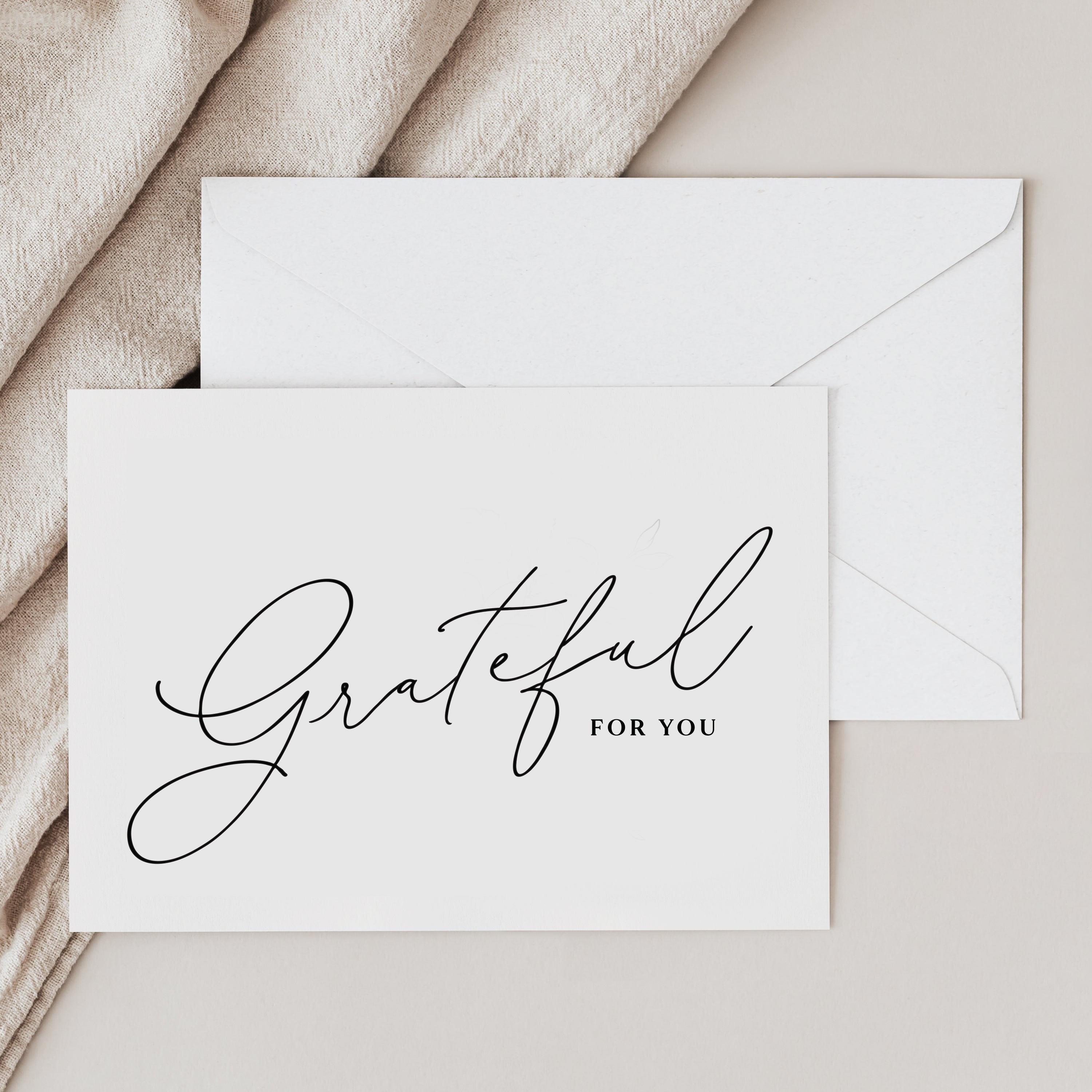 "Grateful for You" Folded Thank You Cards