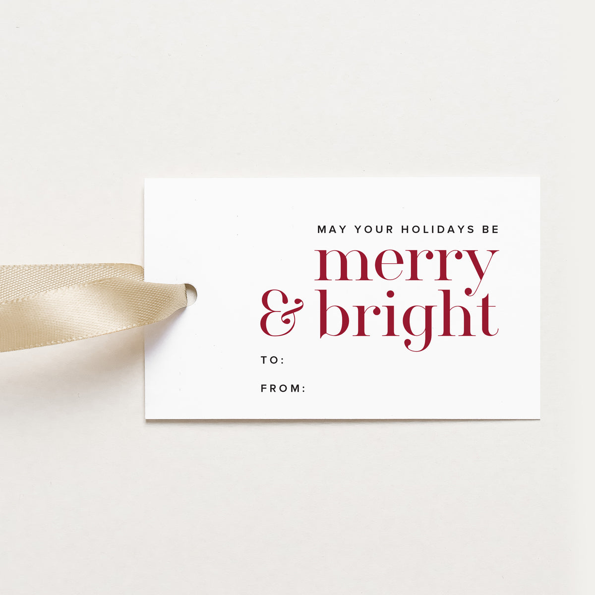 "Merry & Bright" Holiday Gift Tags