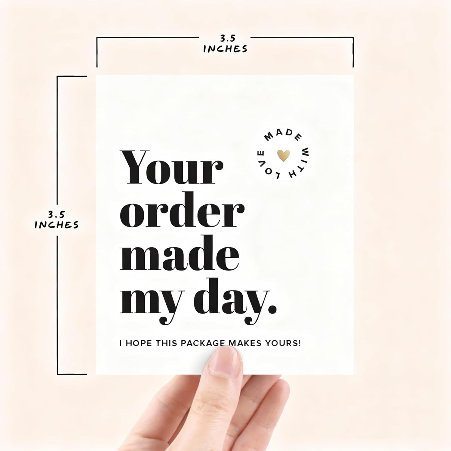 Thank You Cards for Small Business, 100 Bulk Pack, Essential Packaging Supplies &amp; Must-Haves for Customer Appreciation, 3.5x3.5 Thank You Notes for Supporting My Small Business Cards