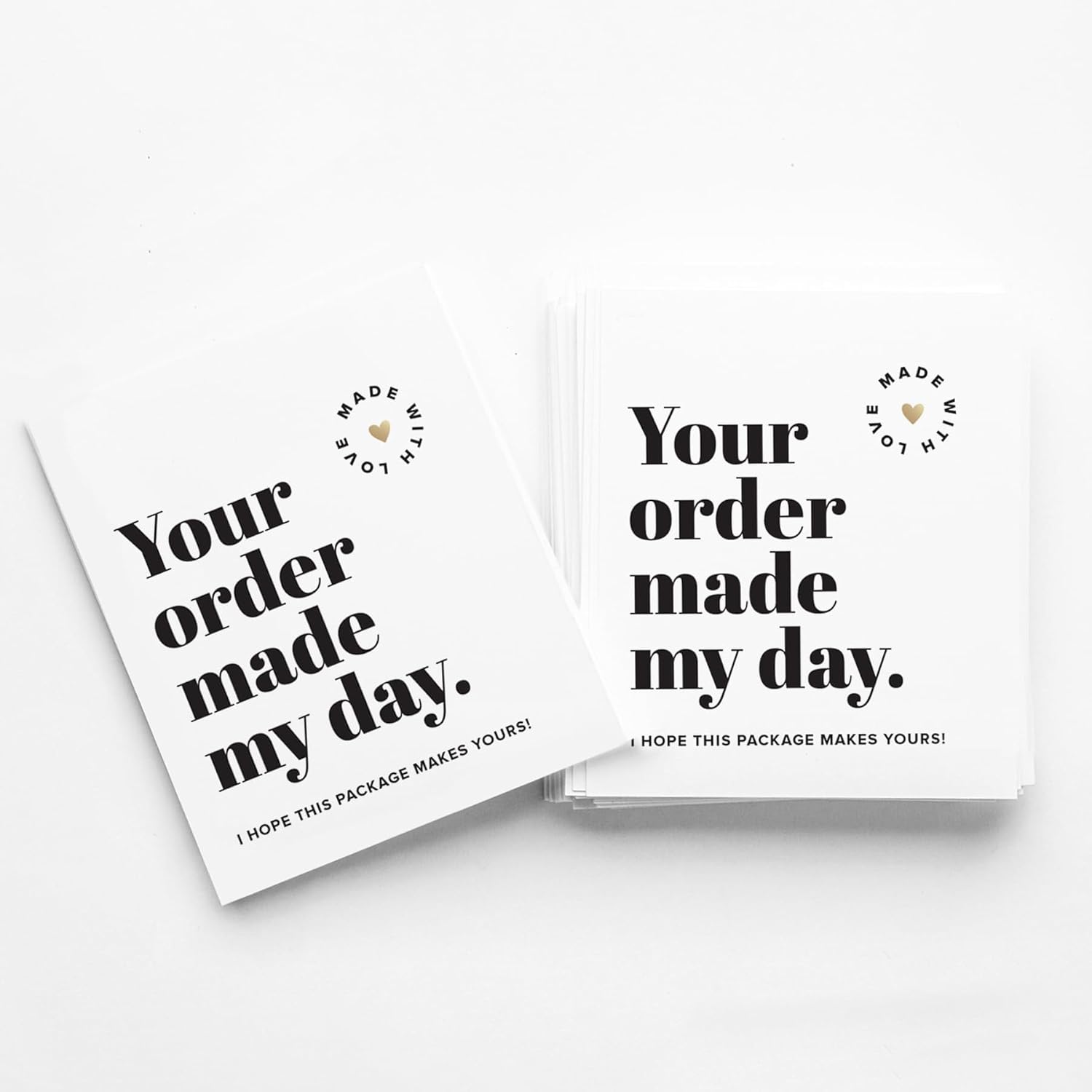 Thank You Cards for Small Business, 100 Bulk Pack, Essential Packaging Supplies &amp; Must-Haves for Customer Appreciation, 3.5x3.5 Thank You Notes for Supporting My Small Business Cards