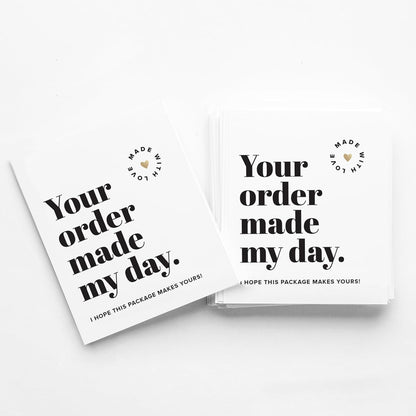 Thank You Cards for Small Business, 100 Bulk Pack, Essential Packaging Supplies &amp; Must-Haves for Customer Appreciation, 3.5x3.5 Thank You Notes for Supporting My Small Business Cards