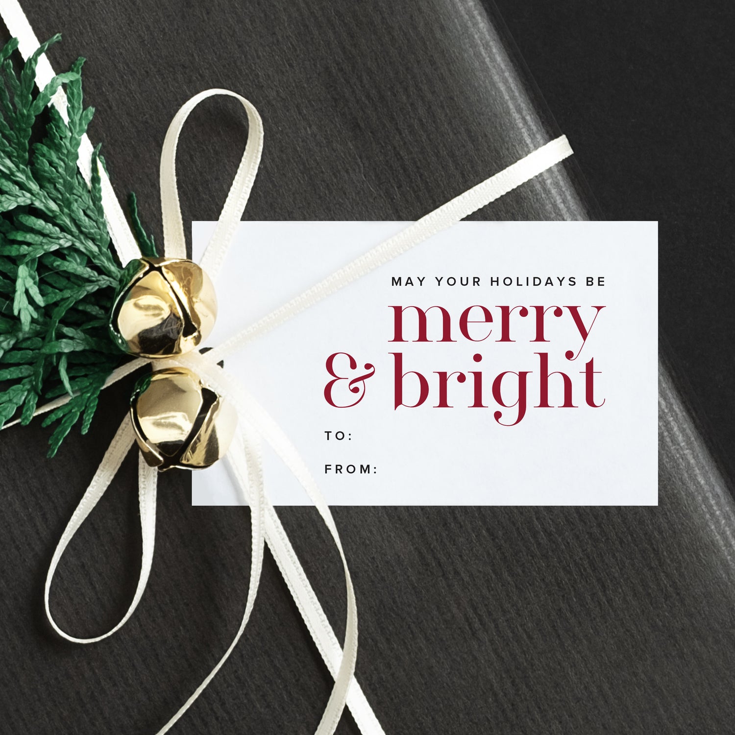 &quot;Merry &amp; Bright&quot; Holiday Gift Tags